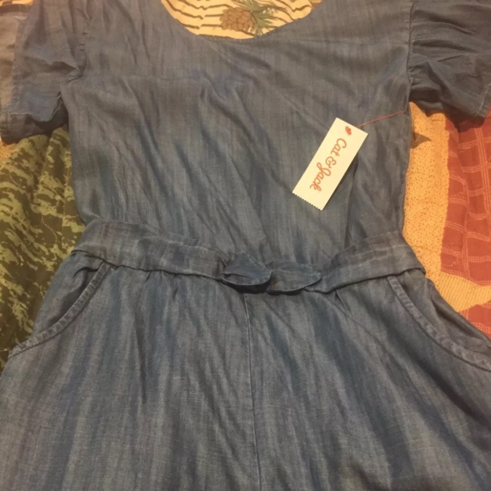 Girls cat and jack romper NWT